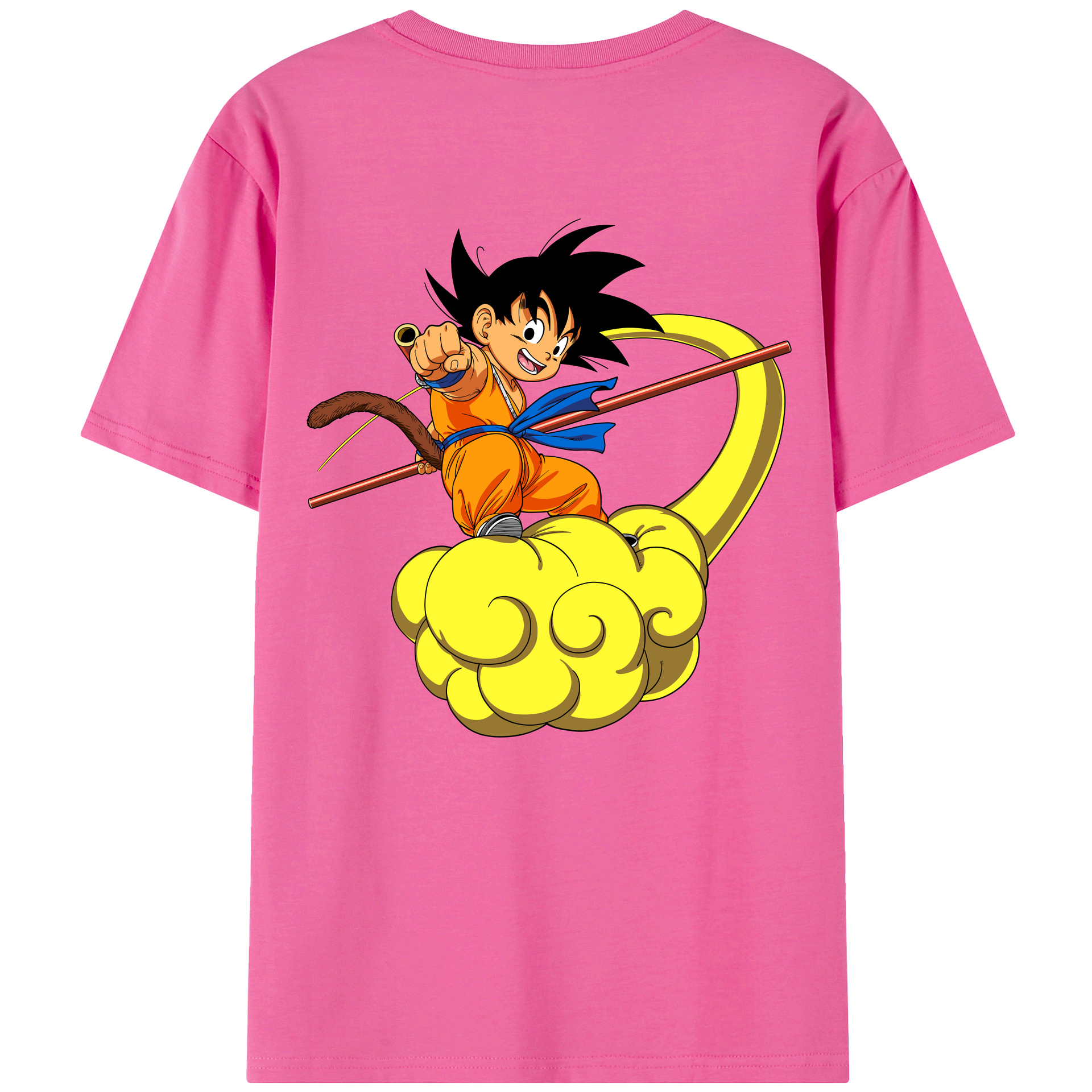 （画像用） ドラゴンボール 孫悟空（そん ごくう）Son Goku カカロット DRAGON BALL Kakarotto レディース半袖Tシャツ(バックプリント)